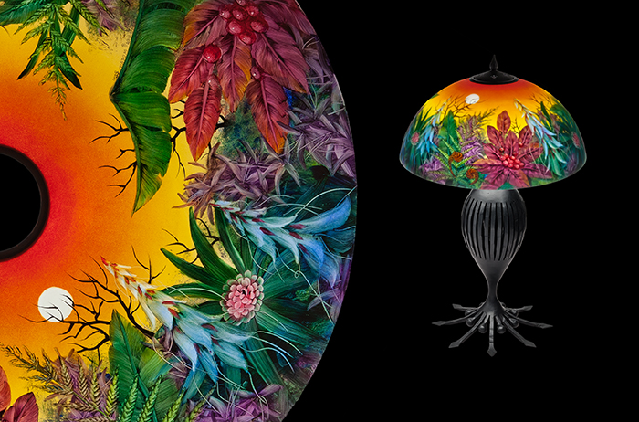 Tropical Sunset by Mikael Darni: Table Lamp