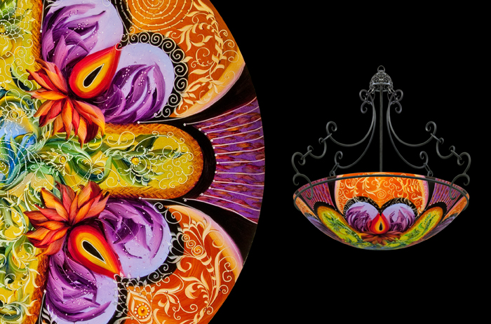 Ibis – Purple: Chandelier