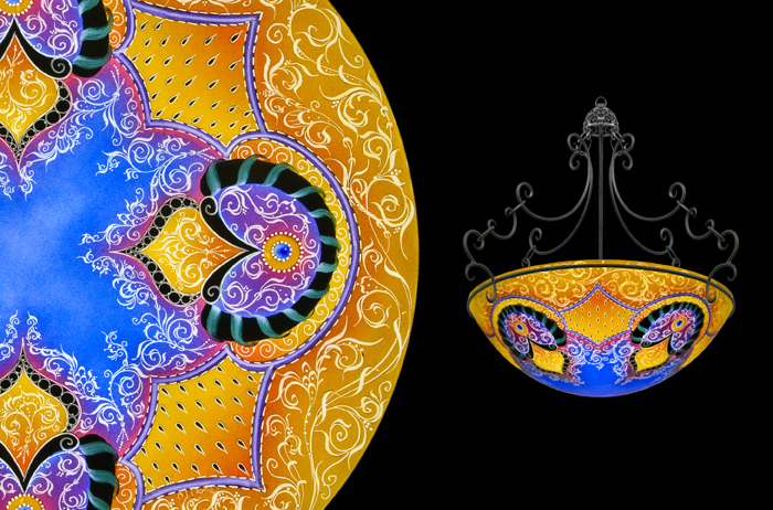 Mir – Blue & Gold: Chandelier