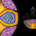 Fern – Orange: Chandelier