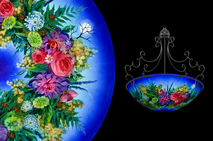 Floral by Mikael Darni – Blue: Chandelier