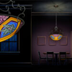 Fern – Orange: Chandelier