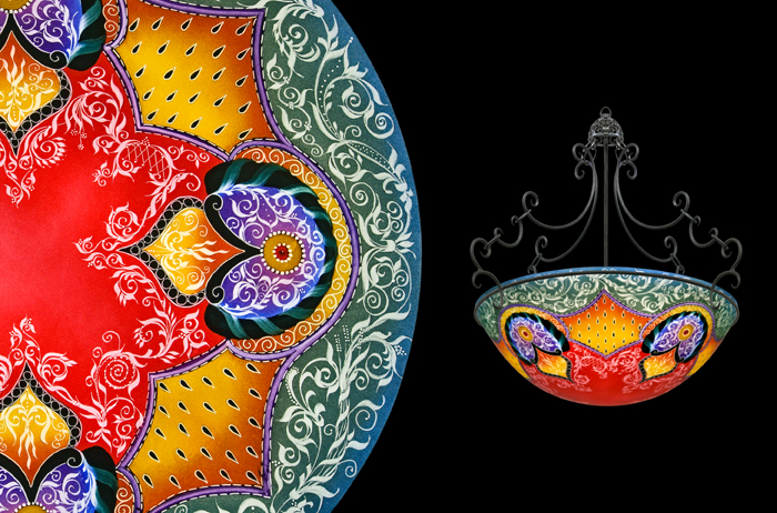 Mir – Red & Green: Chandelier