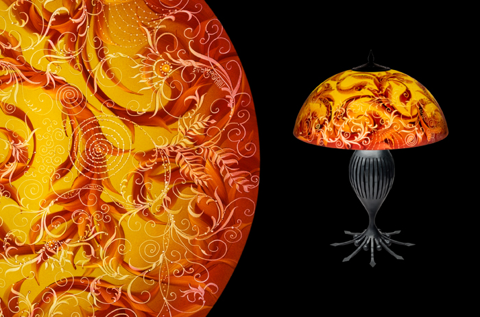 Swing – Red & Gold: Table Lamp